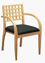 2 Pack Maple Leg Chairs with Wood Criss-Cross Back By Office Star