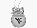 West Virginia University - Round Bulb Pewter Ornament - Laser Engraved