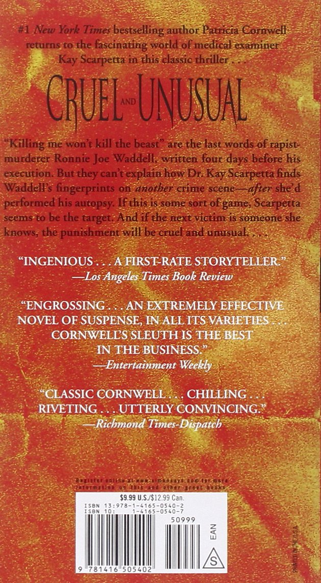 Cruel and Unusual: Scarpetta 4 (Kay Scarpetta): Patricia Cornwell ... Cruel and Unusual: Scarpetta 4 (Kay Scarpetta): Patricia Cornwell ...
