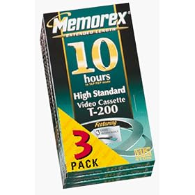 Click here to buy Memorex HS T-200 VHS Videocassette (3-Pack) by Memorex.