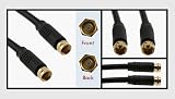 3ft Coaxial Video Cable w/F Type Gold Twist-On Plugs, RG6, Black
