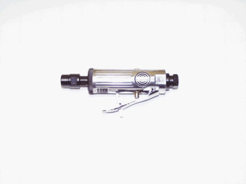 Taylor Pneumatic: 1/4 Rear Exhaust Die Grinder - RPM: 25,000. Air Inlet: 1/4 NPT. Wt: 13/16 lbs.