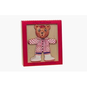 SCHYLLING 18 Pc Wooden Emma Girl Moody Bear Puzzle Toy by Schylling
