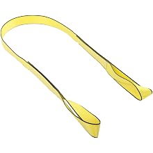 Mazzella EE1 Edgeguard Nylon Web Sling, Eye-and-Eye, Yellow, 1 Ply, Twist Eyes, Vertical Load Capacity