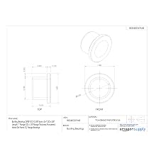 Bunting Bearings DPEF101210 5/8" Bore x 3/4" OD x 5/8" Length 1" Flange OD x 1/8" Flange Thickness Powdered Metal Dri Plane (C) Flange Bearings