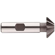 Niagara Cutter CH126 Single Angle Shank Type Chamfering Cutter, High Speed Steel, Uncoated (Bright), Weldon Shank, 45 Degree Angle, 1" Cutter Diameter, 10 Tooth, 5/16" Width