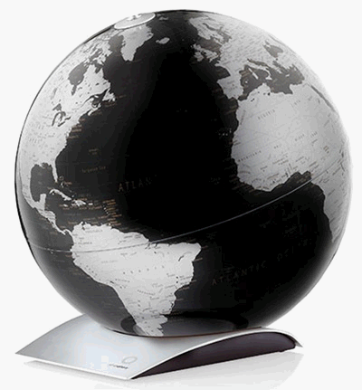 Hema Maps ATGCAPQBO Atmosphere Capital Q Black Ocean Tabletop Globe