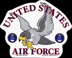 United States Air Force Logo with Eagle - Sticker / Decal with Clear Background