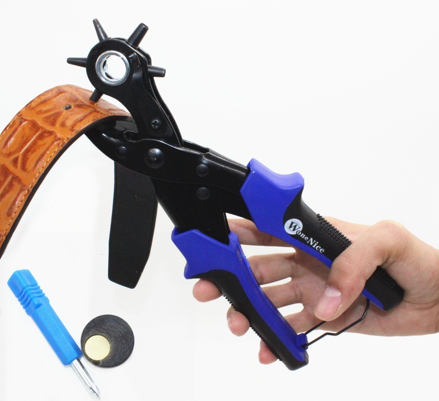 WoneNice Leather Hole Punch Plier ToolProfessional Heavy Duty Easily