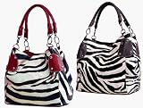 ZEEBIE - Zebra Print Hobo Handbag - Large Purse with Double Handles by Eliebags