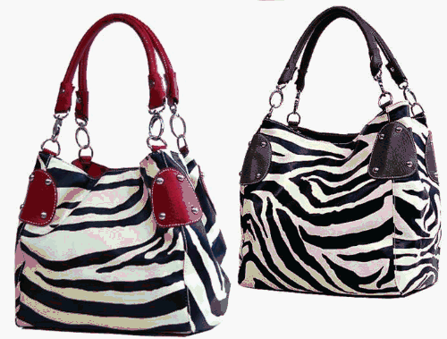 ZEEBIE - Zebra Print Hobo Handbag - Large Purse with Double Handles by Eliebags