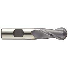 Niagara Cutter SBM855 Cobalt Steel End Mill, General Purpose, TiCN Coated, 2 Flutes, Ball End