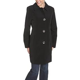 AK Anne Klein Women's Walker Length Single Breasted Coat