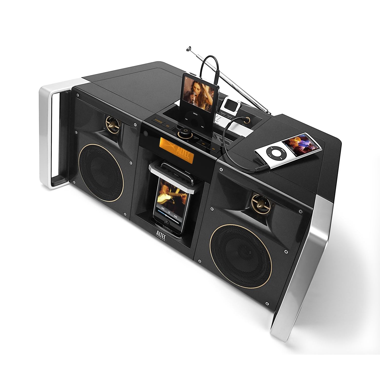 713uWJo09tL. AA1500  Altec Lansing inMotion MIX iMT800 Portable Digital Boom Box for iPhone and iPod 