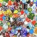 Millefiori Beads RAINBOW MOSAIC GLASS BEADS MIX 4-24mm 125 GRAMS! MORE BEADS! OVER 100 Rounds, Squares, Ovals, Hearts