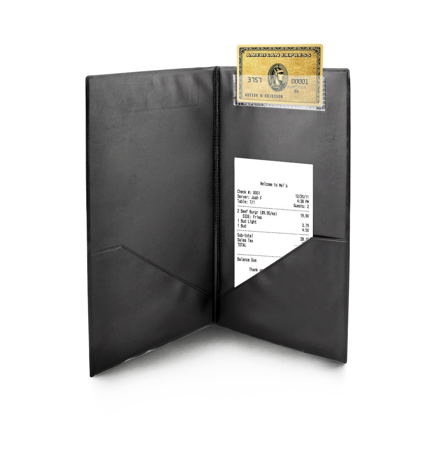 1x Black Padded GUEST CHECK PRESENTER Credit Card Bill Receipt Holder