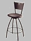 parent 360 Degree Swivel Bar Stool, Chocolate Frame, Melon Seat