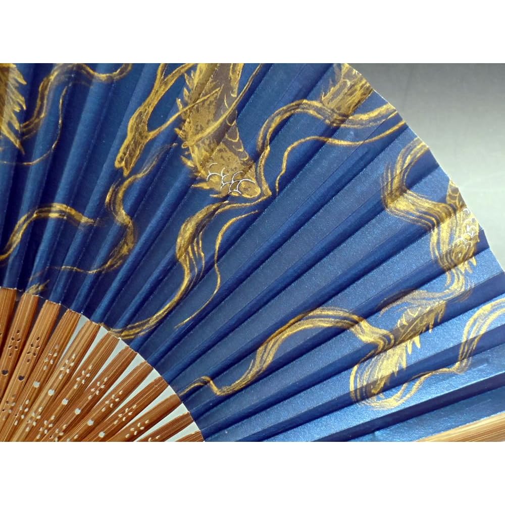 京扇子 男性用 「金龙 苍」 日本制 京都折扇男