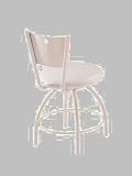 parent 360 Degree Swivel Bar Stool, Chocolate Frame, Midnite Black Seat