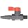 Asahi America Labcock PVC Ball Valve, Inline, Unibody, Lever, 1/4" NPT Male x 3/8" Hose