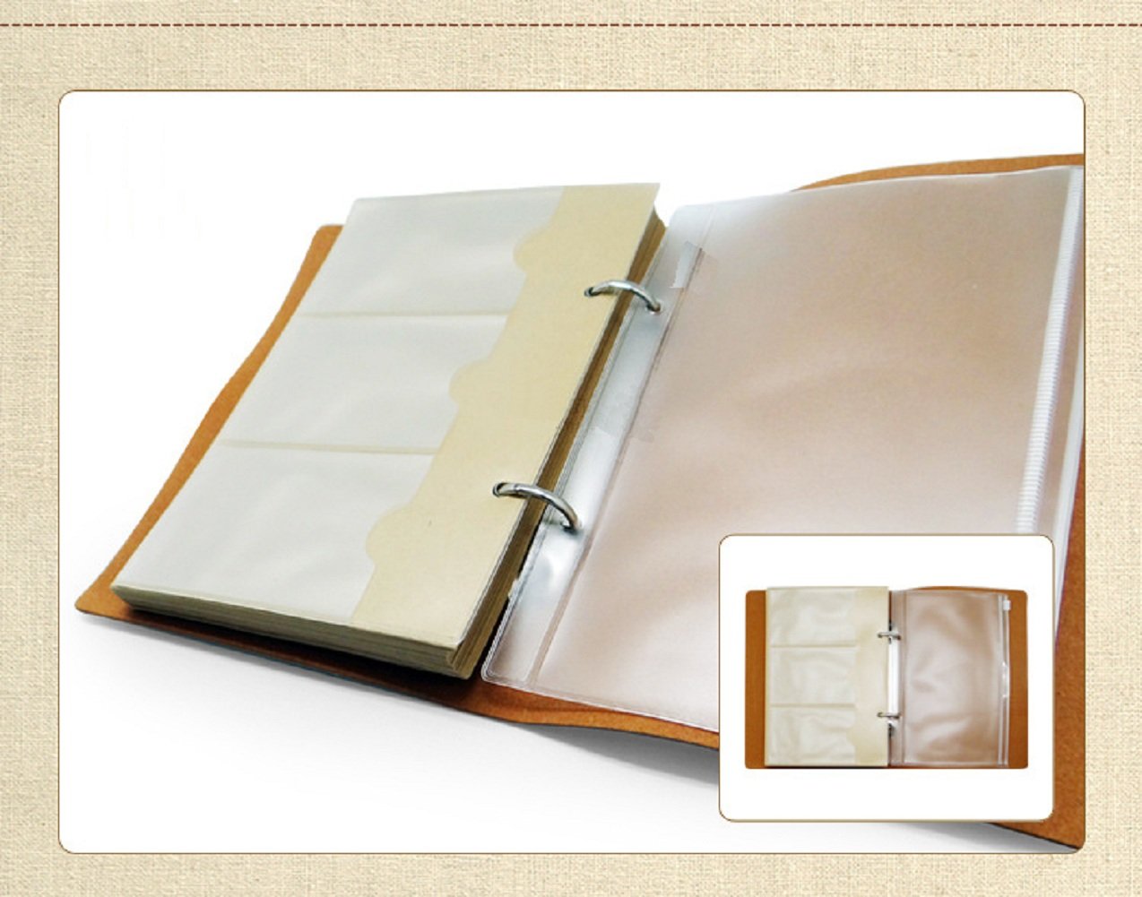 JOLIN Vintage Vellum Paper Journal Refillable NotebookCreative Gift