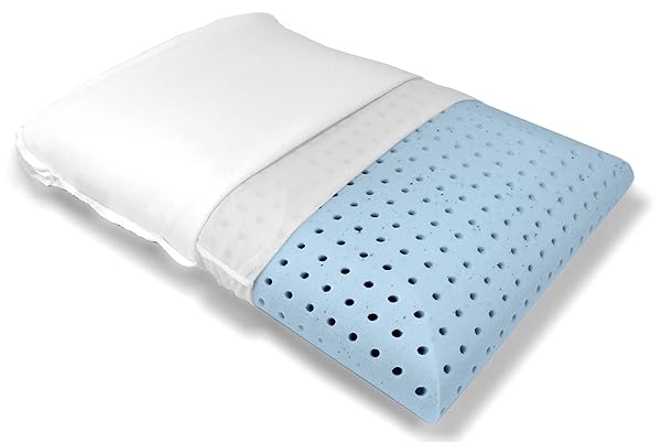 Bluewave Bedding Slim Gel Infused Memory Foam Pillow Ventilated