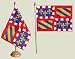 Drapeau de table France Bourgogne - 15 x 22 cm