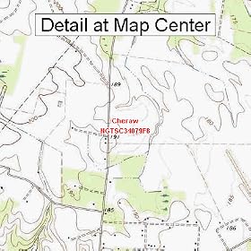 USGS Topographic Quadrangle Map - Cheraw, South Carolina (Folded/Waterproof)