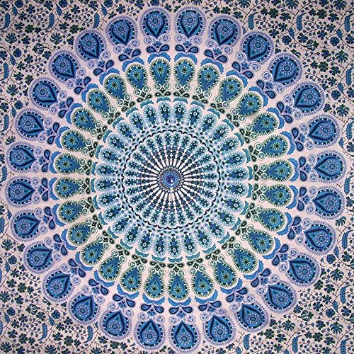 HegaHega Jaipuri Rajasthani Handcrafted Ombre Mandla WALL DECOR HIPPIE TAPESTRIES BOHEMIAN MANDALA TAPESTRY WALL HANGING INDIAN THROW SBS025