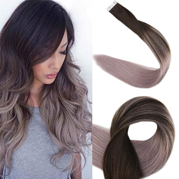 Full Shine 16 Tape In Hair Extensions Human Hair Ombre Extensions