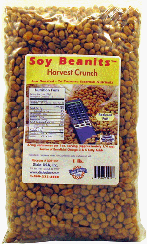 Dixie Carb Counters Soy Beanits Roasted Harvest Crunch Soybeans 10 oz. bag by Dixie Diner