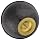 DimcoGray Black Phenolic Ball Knob Female, Brass Insert: 8-32" Thread x 5/16" Depth, 3/4" Diameter x 45/64" Height x 3/8 Hub Dia (Pack of 10)