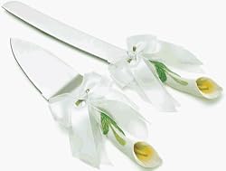 Weddingstar 1716 Hand Painted Calla Lily Cake Serving Set