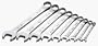 SK 86011 SuperKrome 9 Piece 6 Point 1/4-Inch to 3/4-Inch Combination Wrench Set