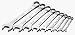 SK 86011 SuperKrome 9 Piece 6 Point 1/4-Inch to 3/4-Inch Combination Wrench Set
