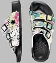 Birkis Synthetic-Sandals ''Cuba'' from Birko-Flor in holiday white with a regular insole