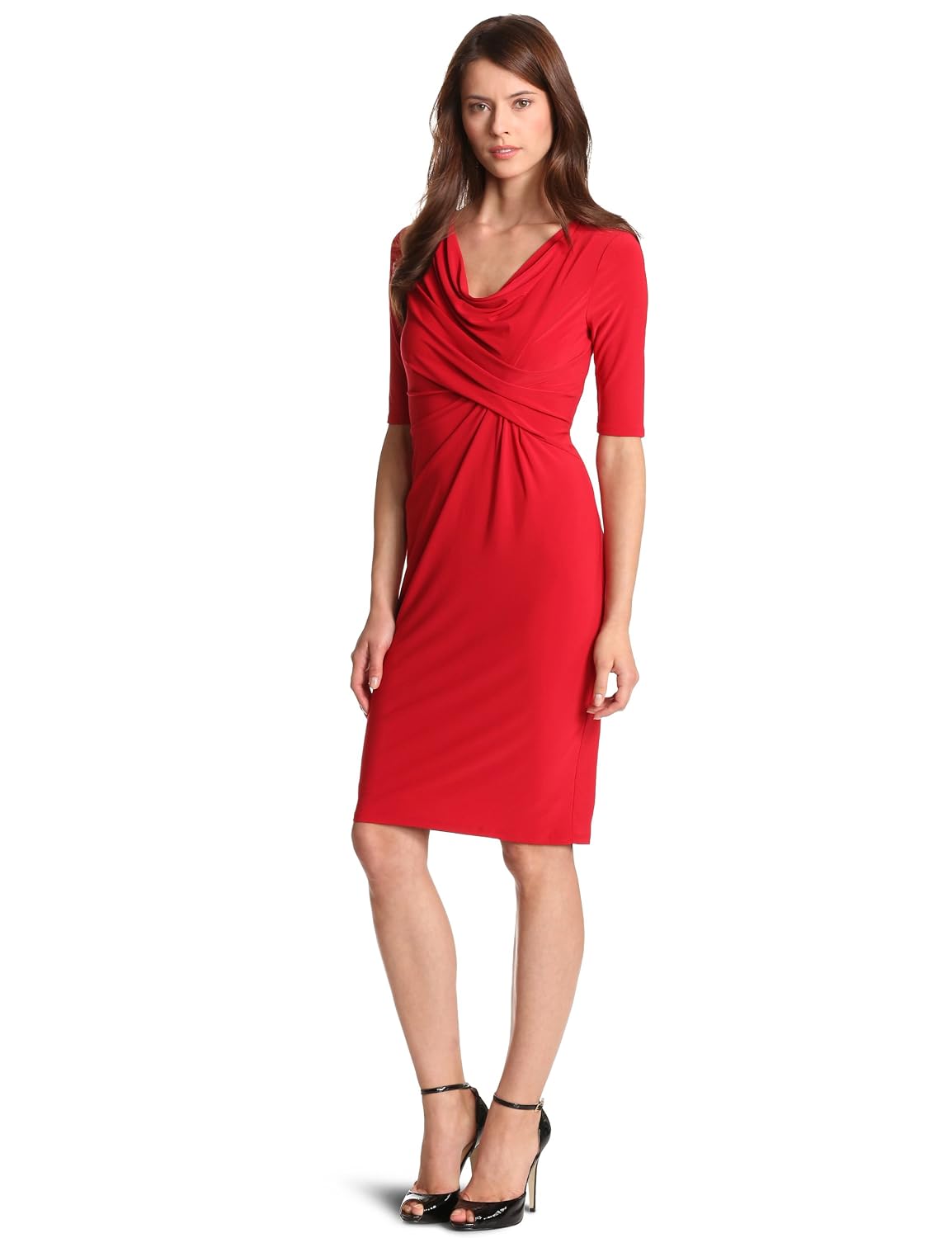 D-shopz: Jones New York Women's Mj Cowl Draped Dress D-shopz: Jones New York Women's Mj Cowl Draped Dress