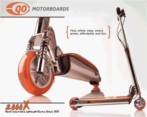 Go Motorboard 2000XR Transporter Electric Scooter