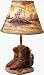 Lazart® 15 Cowboy Boots Vanity Lamp w/Western Shade, 60-Watt, 120-Volt