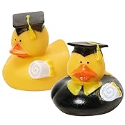 One Dozen (12) Graduation Graduate RUBBER Ducky DUCK Party Favors