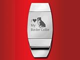Border Collie - Money Clip & Credit Card Holder - Laser engraved