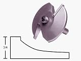 Whiteside 5900E Large Raised Panel (2 Wing, 3-1/4" Diameter) Router Bit (Shank: 1/2", Large Diameter: 3-1/4", Profile Length: 1-3/8", Overall Length: 2-3/4", Bearing #B3)