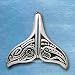 Trident Dive Silver Scrimshaw Whale Tail Pendant