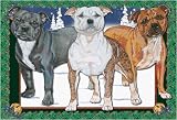 Pipsqueak Productions C512 Holiday Boxed Cards- Staffordshire Bull Terrier