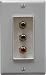 Component Video Wall Plate with Rear F Connectors