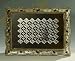 Intrada FIR7884 Rect. Florentine Tray - Silver & Black Leather With Beads 15 Inch W X 19.5 Inch L