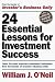 Books : 24 Essential Lessons for Investment Success