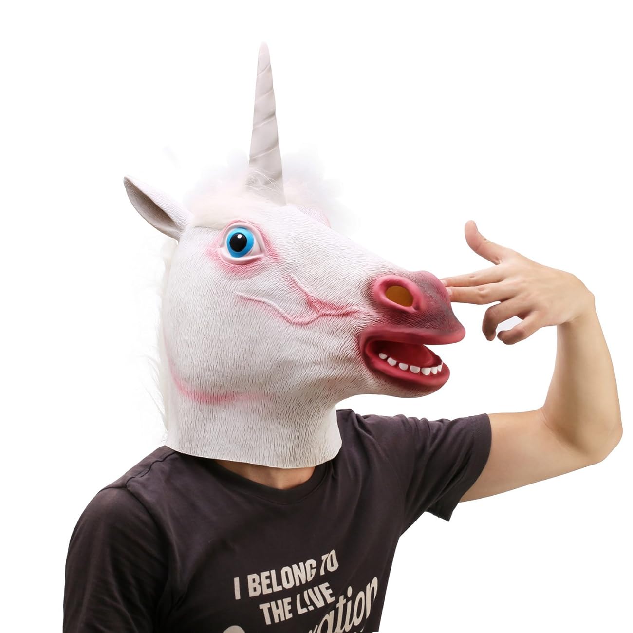Ylovetoys Unicorn Head Mask Halloween Costume Party Novelty Latex