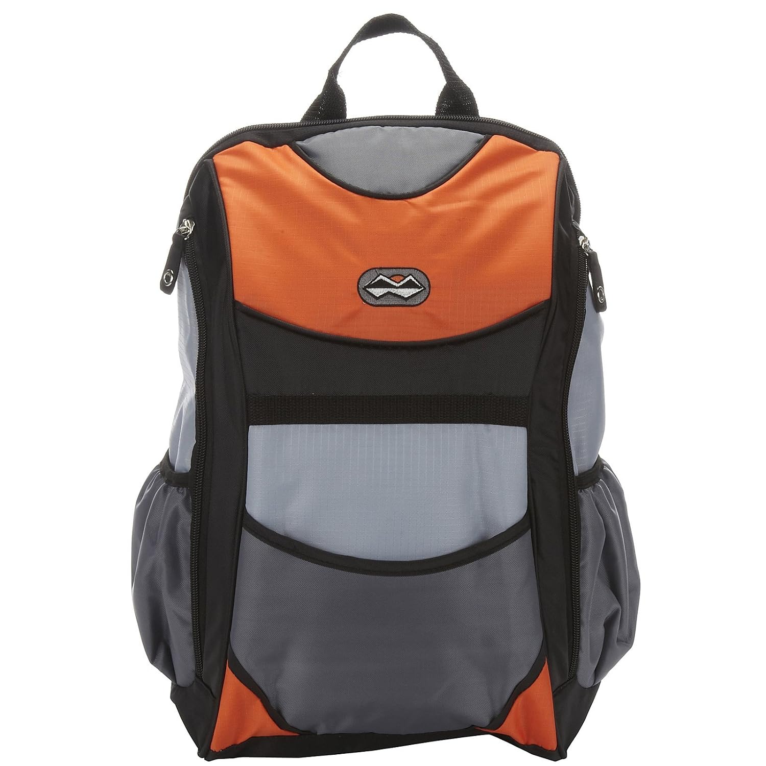 Baby Essentials Nylon Baby Backpack, Orange and Grey