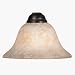 Golden Lighting G95-TEA-WN Multi-Family Tea Stone Glass- 7.5 w x 4 h with neck